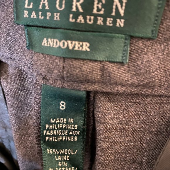 Ralph Lauren - Women's - Size 8 Grey Wool Pants! - Picture 3 of 7